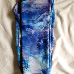 trending Ivivva galaxy blue/purple/white leggings